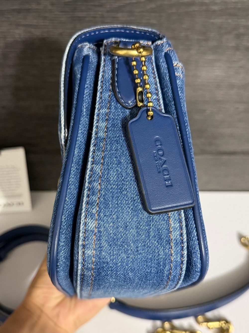 COACH Denim Cassie 19 Crossbody Bag - Picture 5 of 10